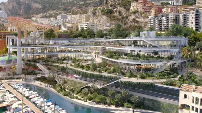 The Fontvieille Shopping Center in Monaco will be redesigned to have more green spaces